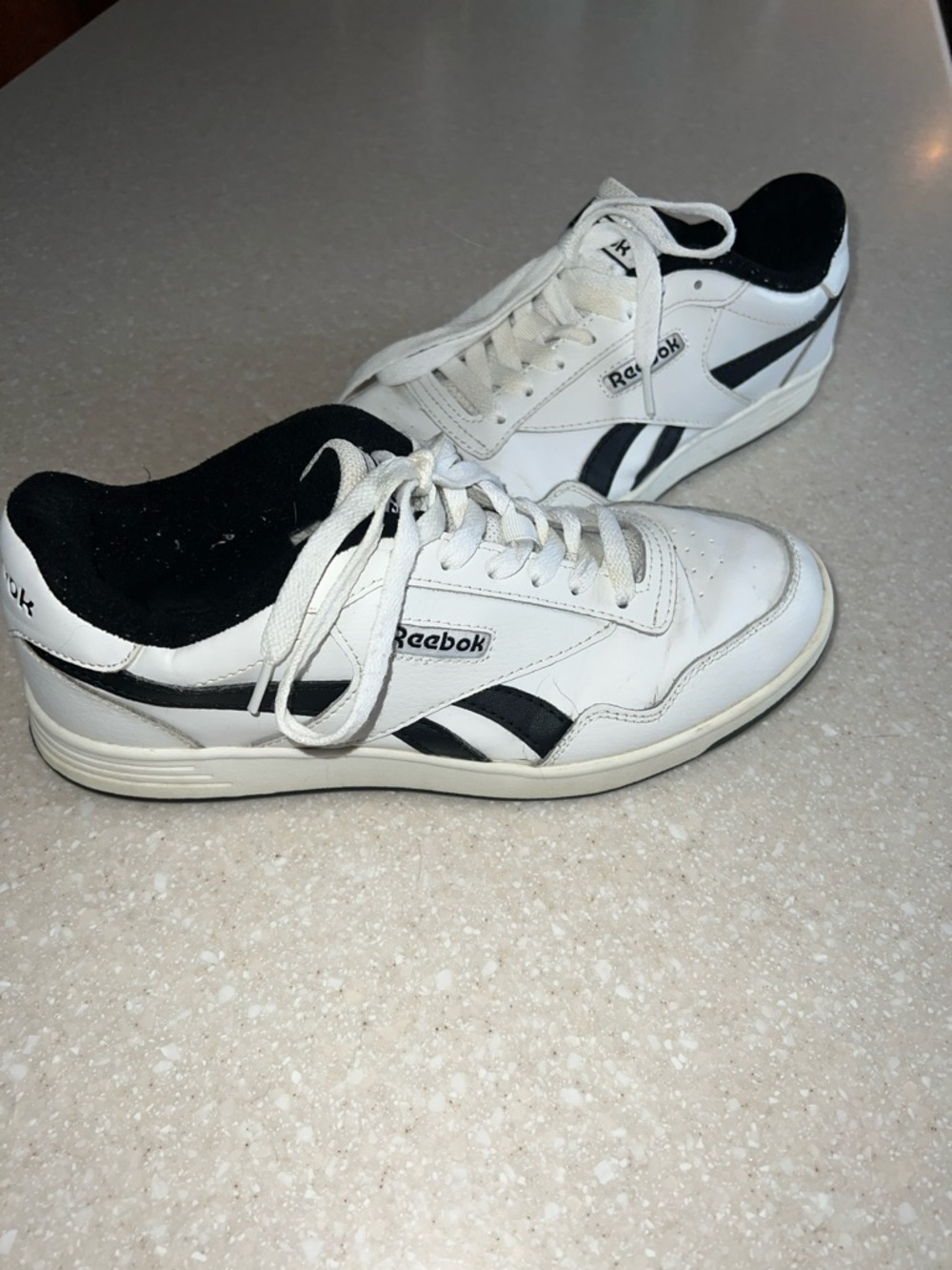 Reebok Men’s White and Black Low-Top Sneakers
